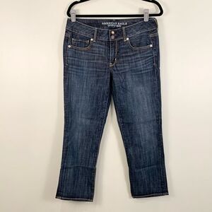 American Eagle Outfitters Artist Crop Stretch dark blue denim size 8 regular